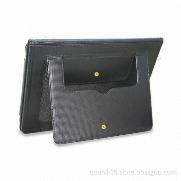 Simple Black Case for iPad, Made of PU or Leather